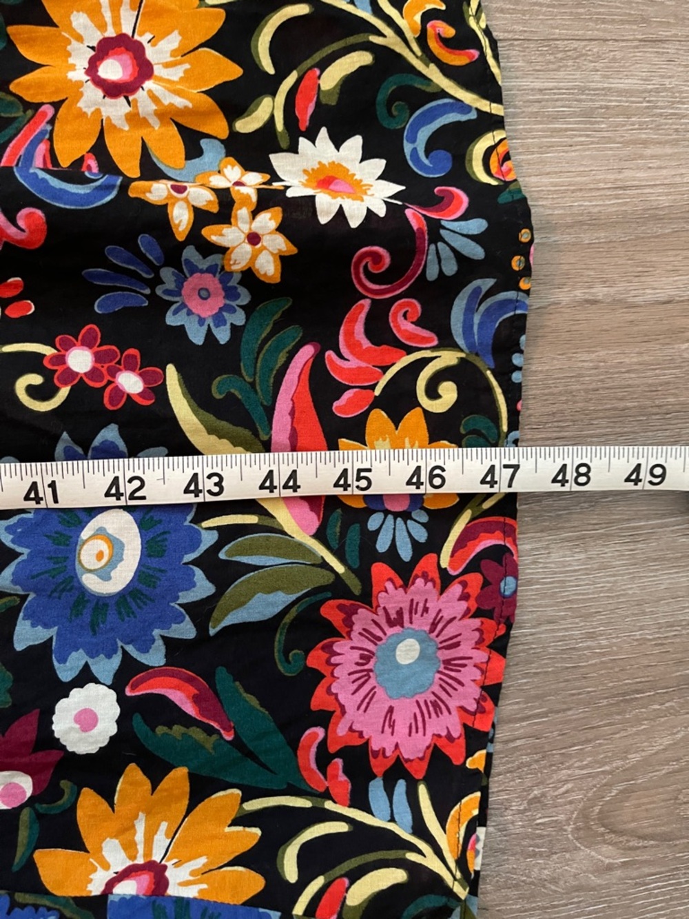 Boden Black Floral Smocked Dress with Multicolor Blooms - Picture 7 of 7